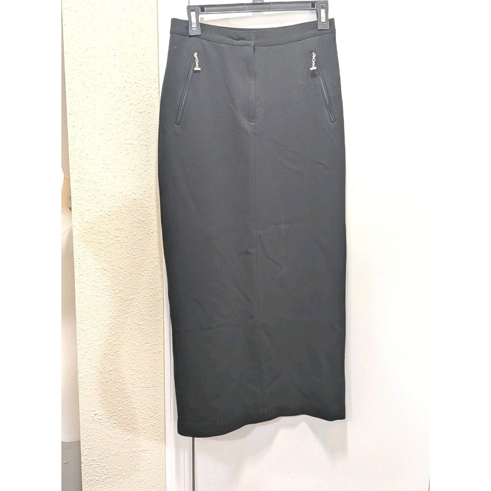 Lauren Ralph Lauren Women's Black Wool Blend Pencil Skirt